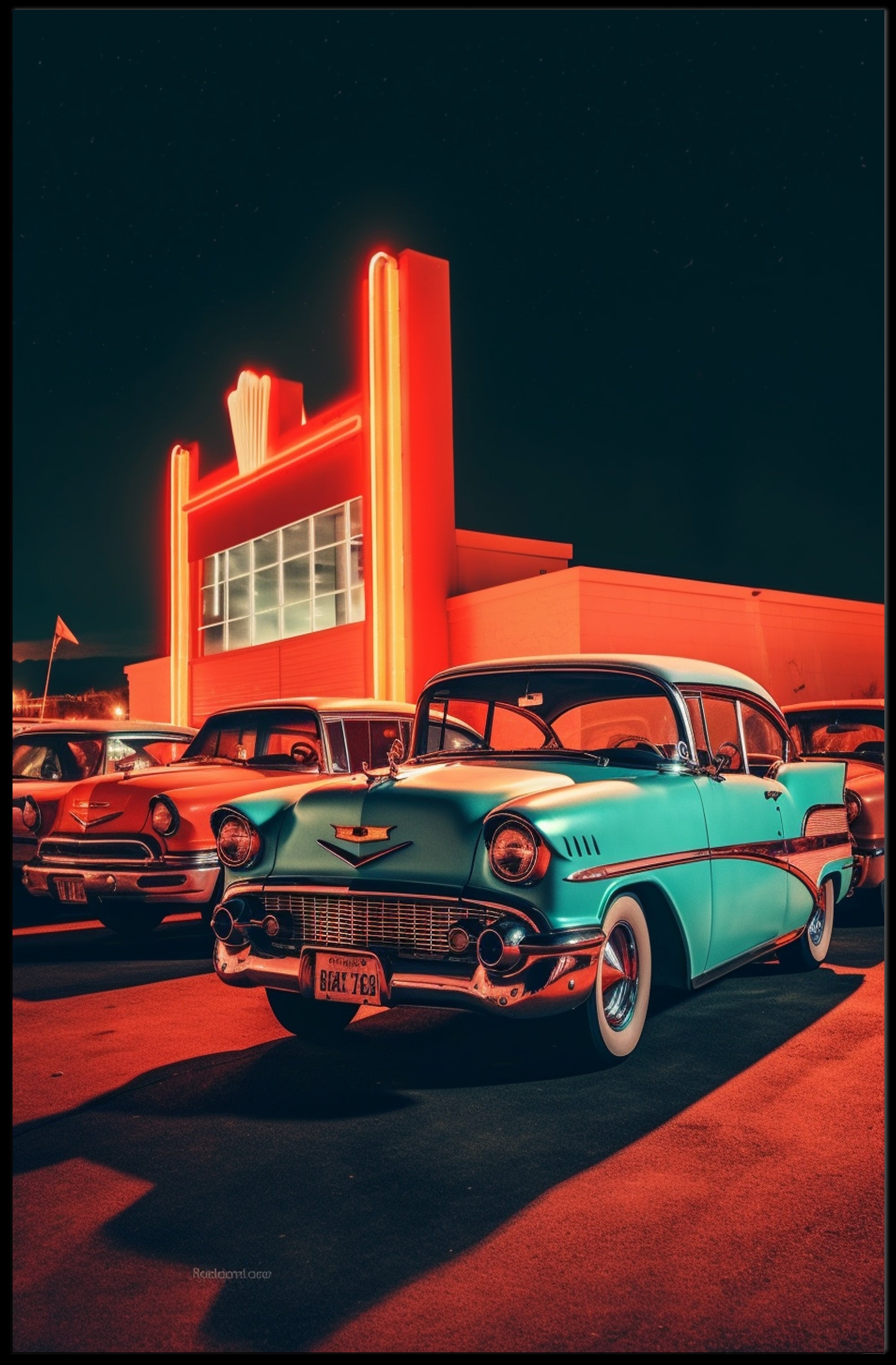 Neon Nostalgia Poster
