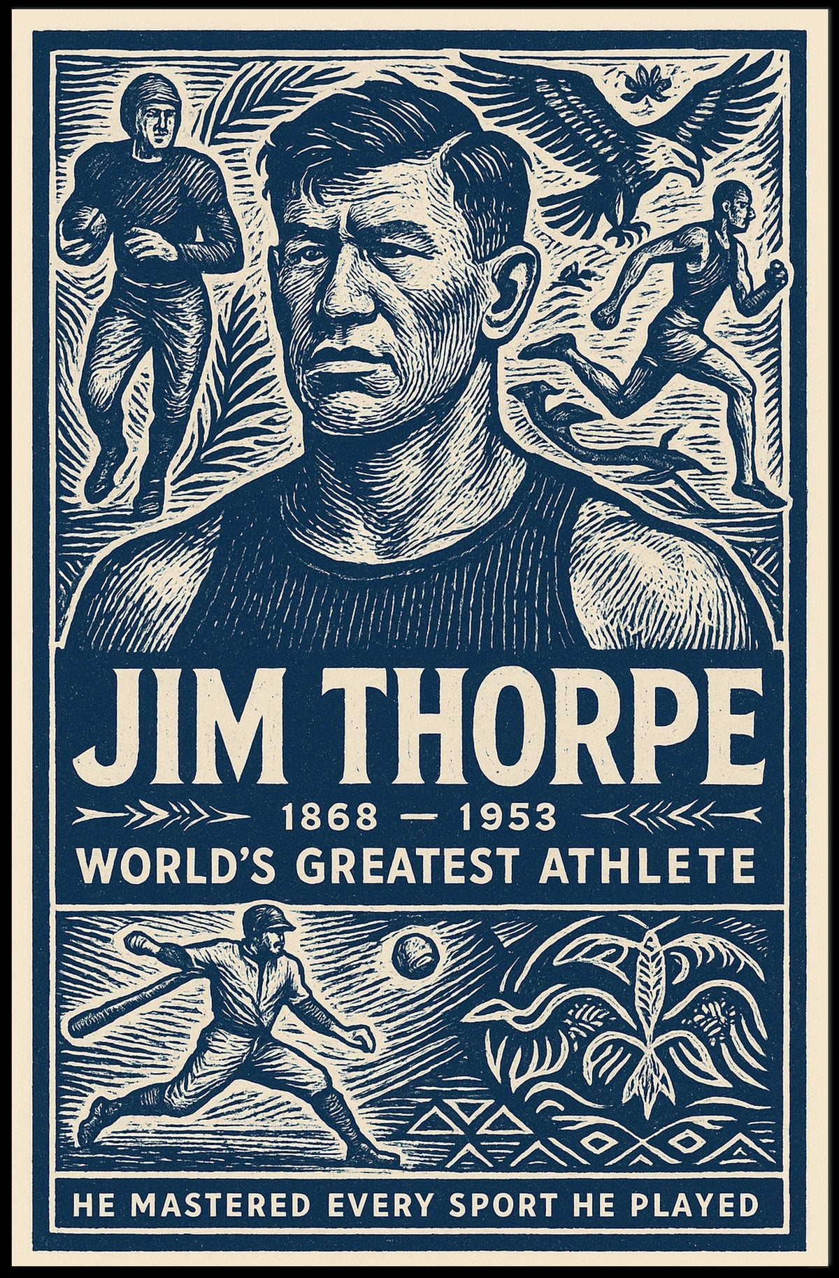 Jim Thorpe Worlds Greatest Athlete Poster