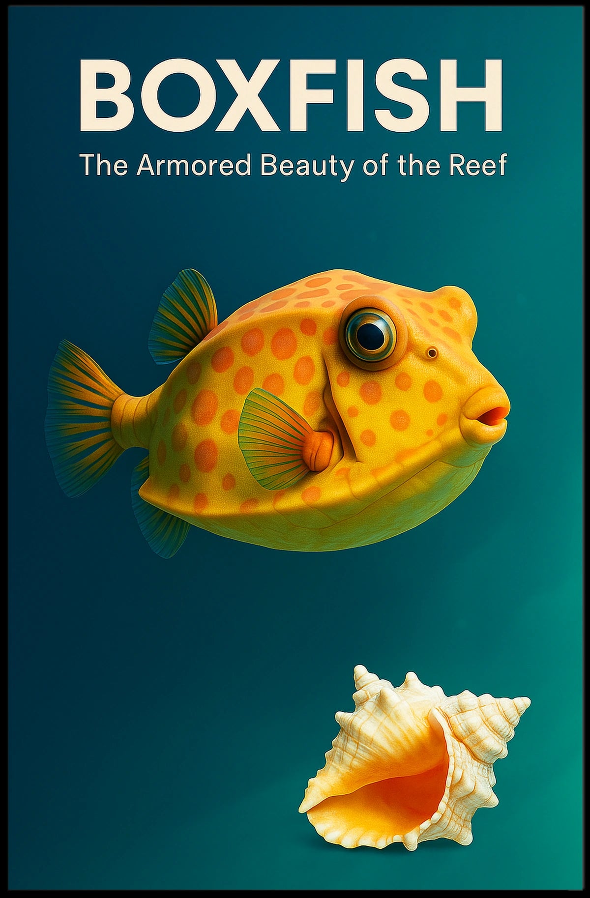 Boxfish The Armored Beauty of the Reef Poster