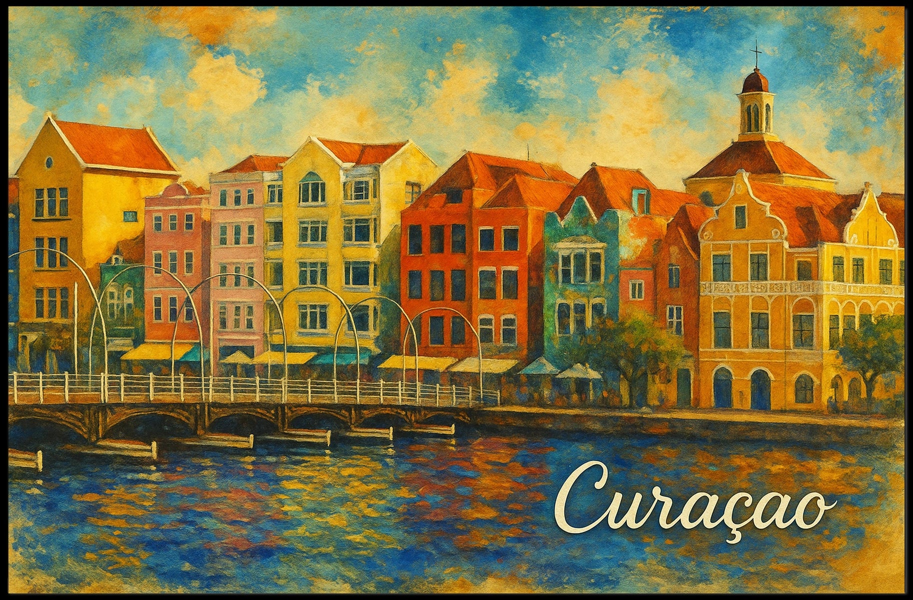 Colorful Curaçao Poster