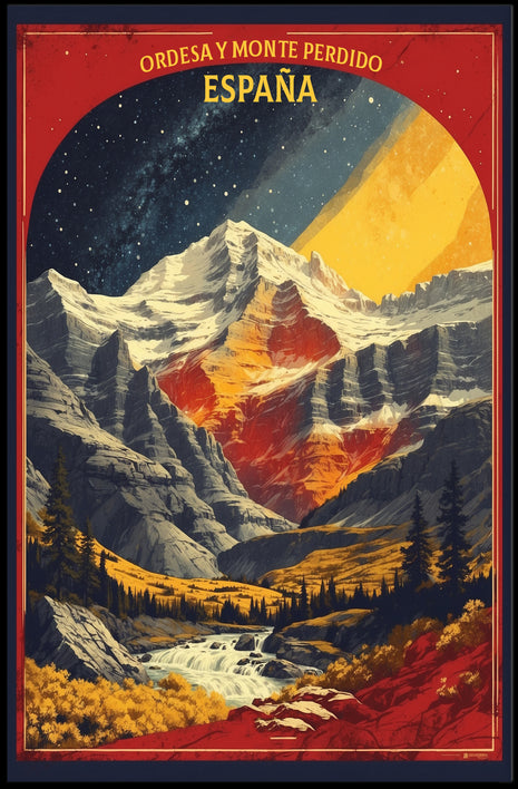 Ordesa y Monte Perdido National Park Travel Poster
