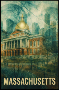 Massachusetts State House Poster