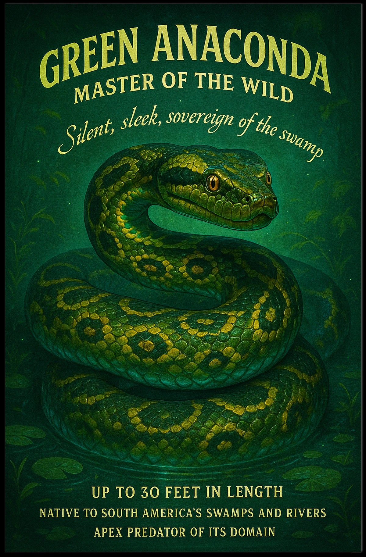 Green Anaconda Master of the Wild Poster