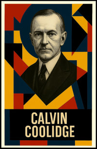Calvin Coolidge 30th President of the United States Abstract Pop Poster