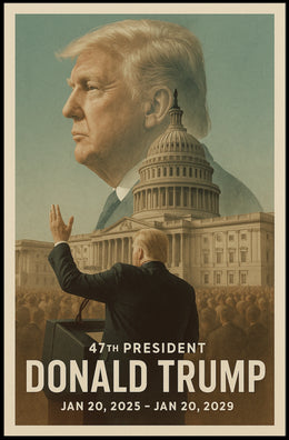 Trump Leadership Resolve Patriotic Portrait Poster