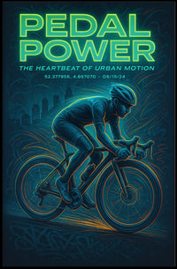 Pedal Power The Heartbeat of Urban Motion Poster