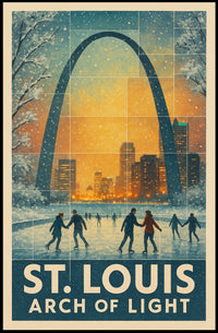 St. Louis Arch Of Light Poster