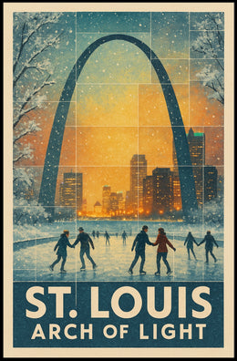 St. Louis Arch Of Light Poster