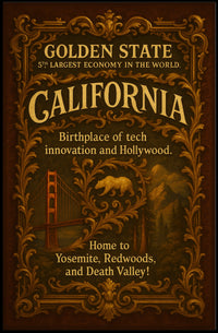 California The Golden State Poster