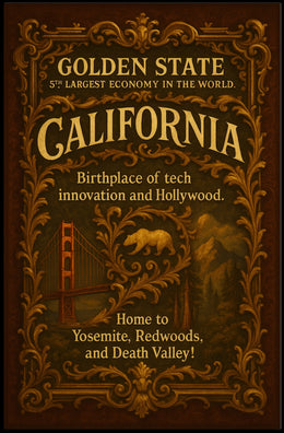 California The Golden State Poster