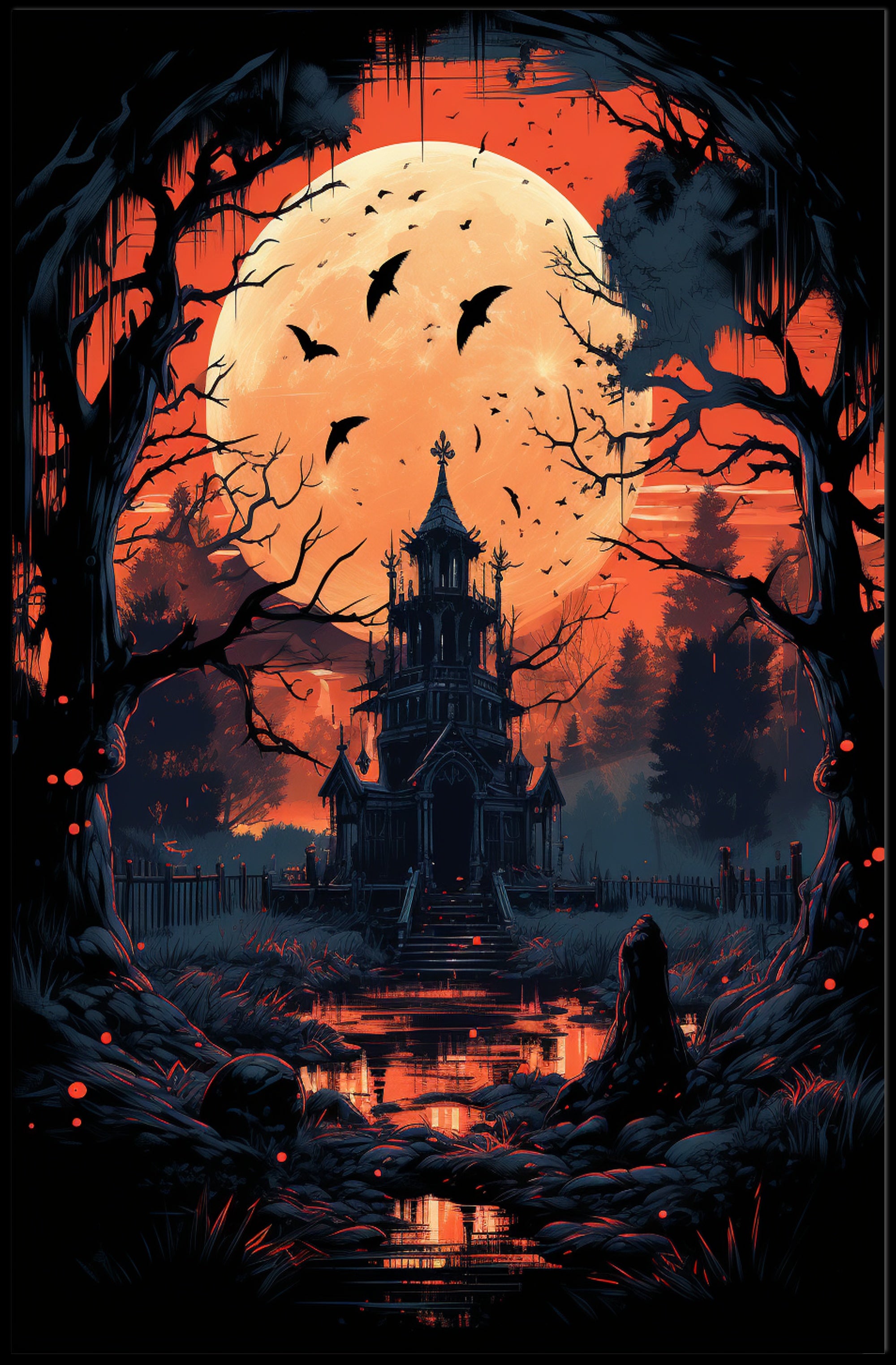 Haunted Mansion Under The Blood Moon Poster