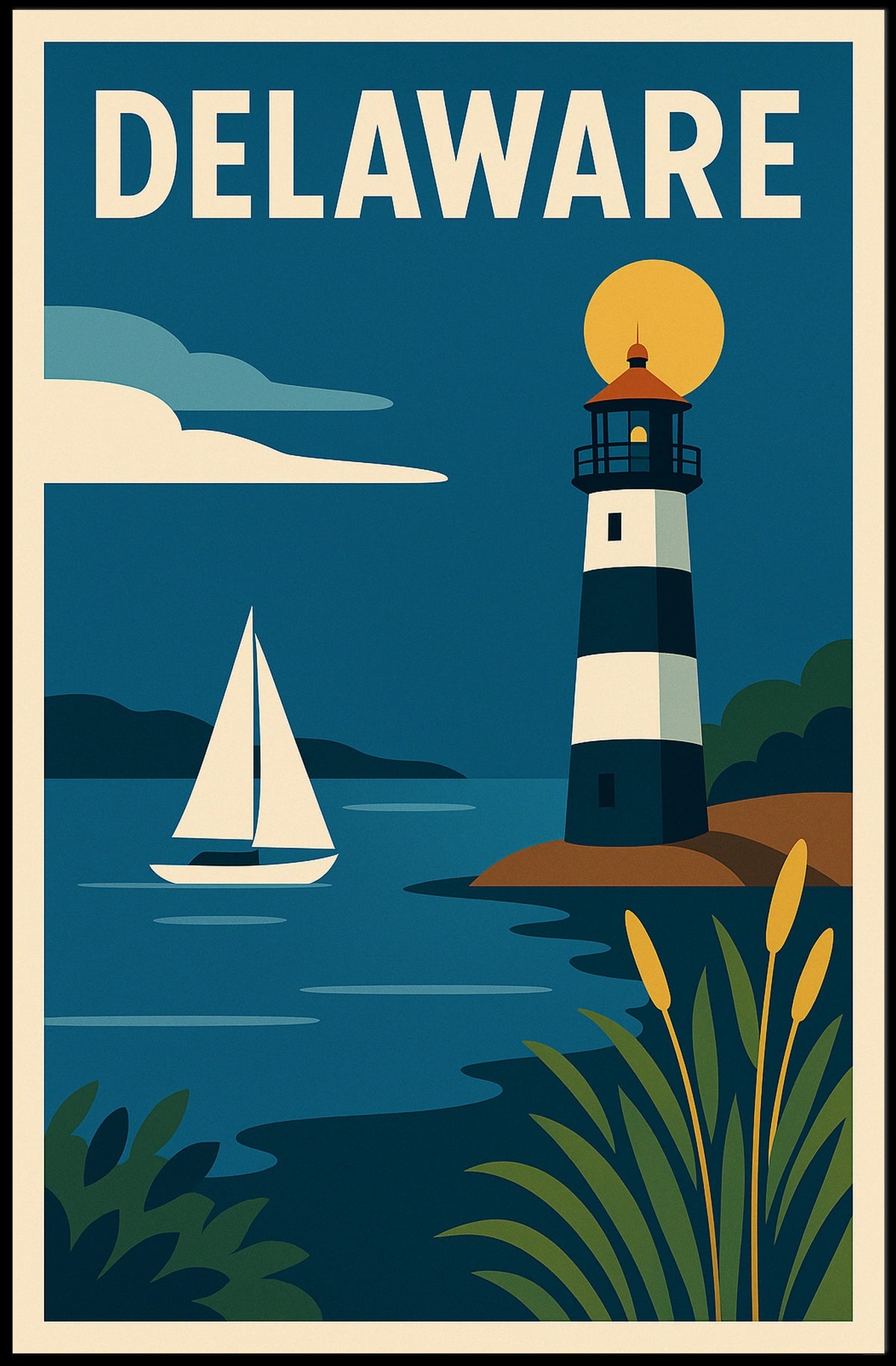 Delaware Coastal Charm Poster