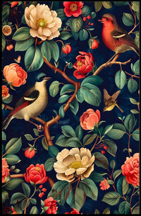Enchanted Garden Birds Wall Art Print