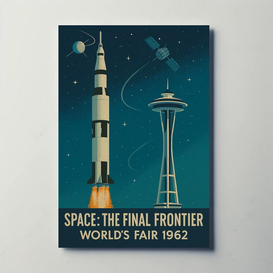 Space Frontier World's Fair 1962 Poster
