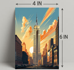 Empire State Building At Sunset Poster