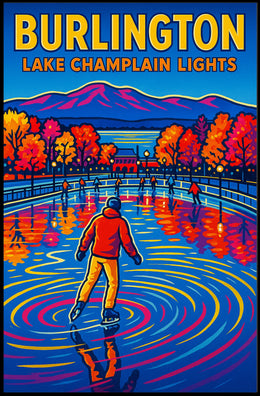 Burlington Lake Champlain Lights Poster
