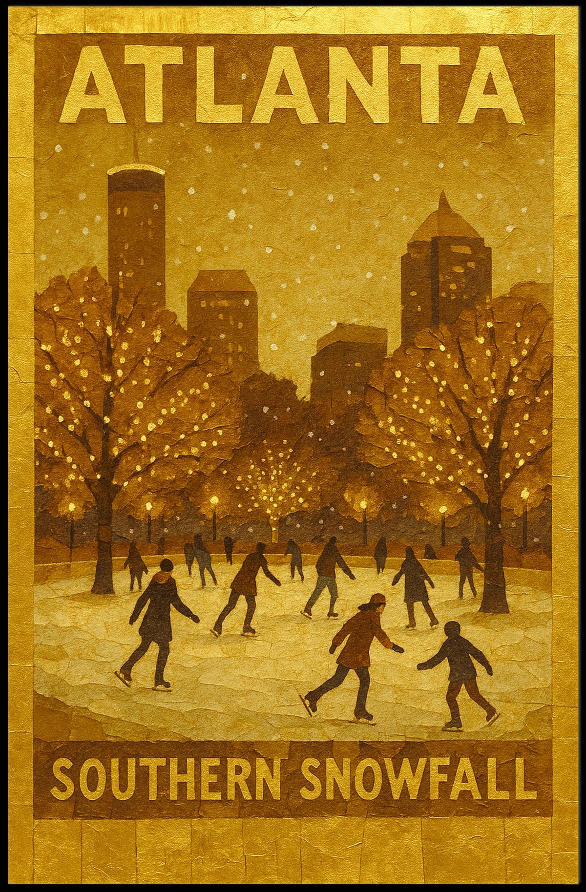 Atlanta Southern Snowfall Poster