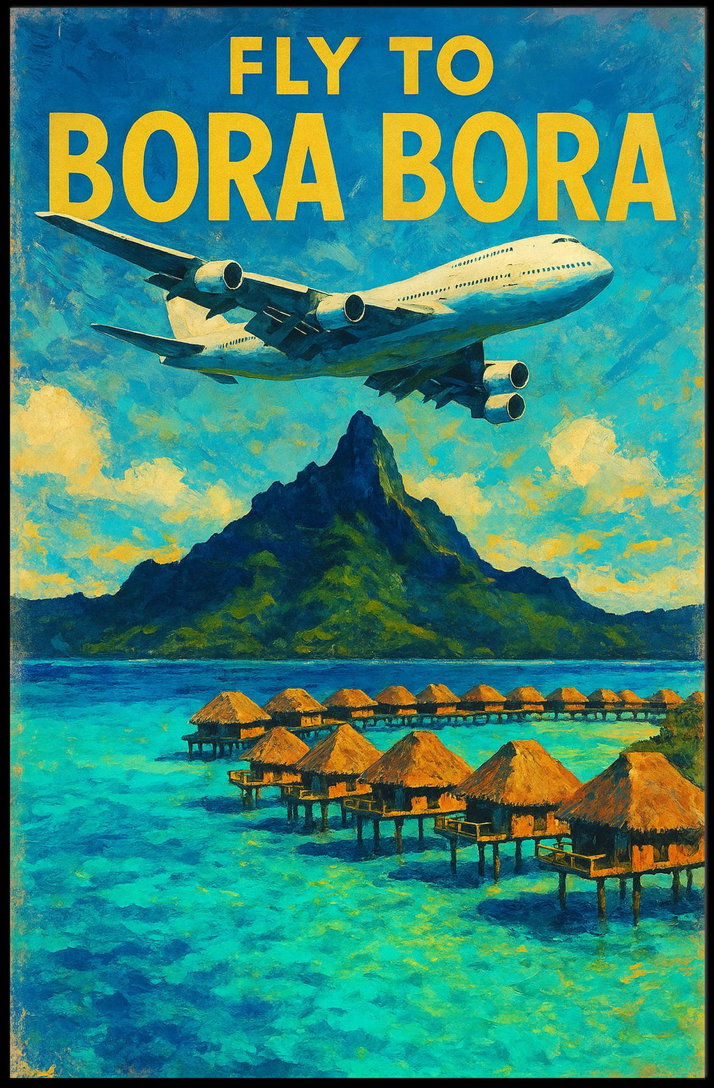 Fly To Bora Bora Poster