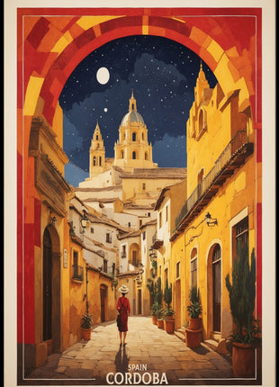 Córdoba Nighttime Charm Travel Poster