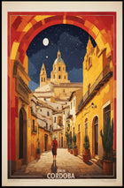 Córdoba Nighttime Charm Travel Poster