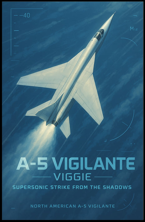 North American A-5 Vigilante Cold War Military Poster