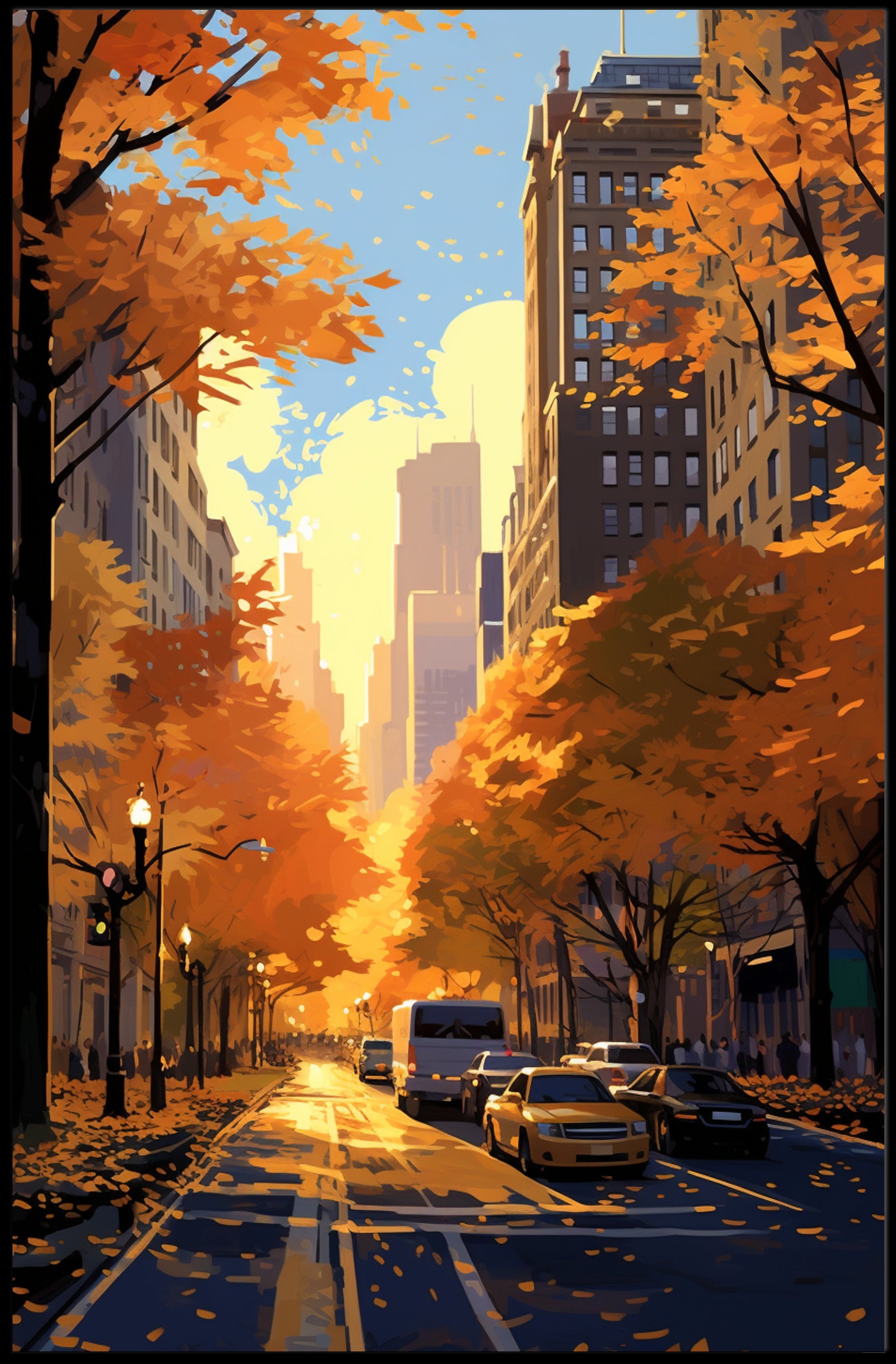 Autumn In The City Poster PosterGoat
