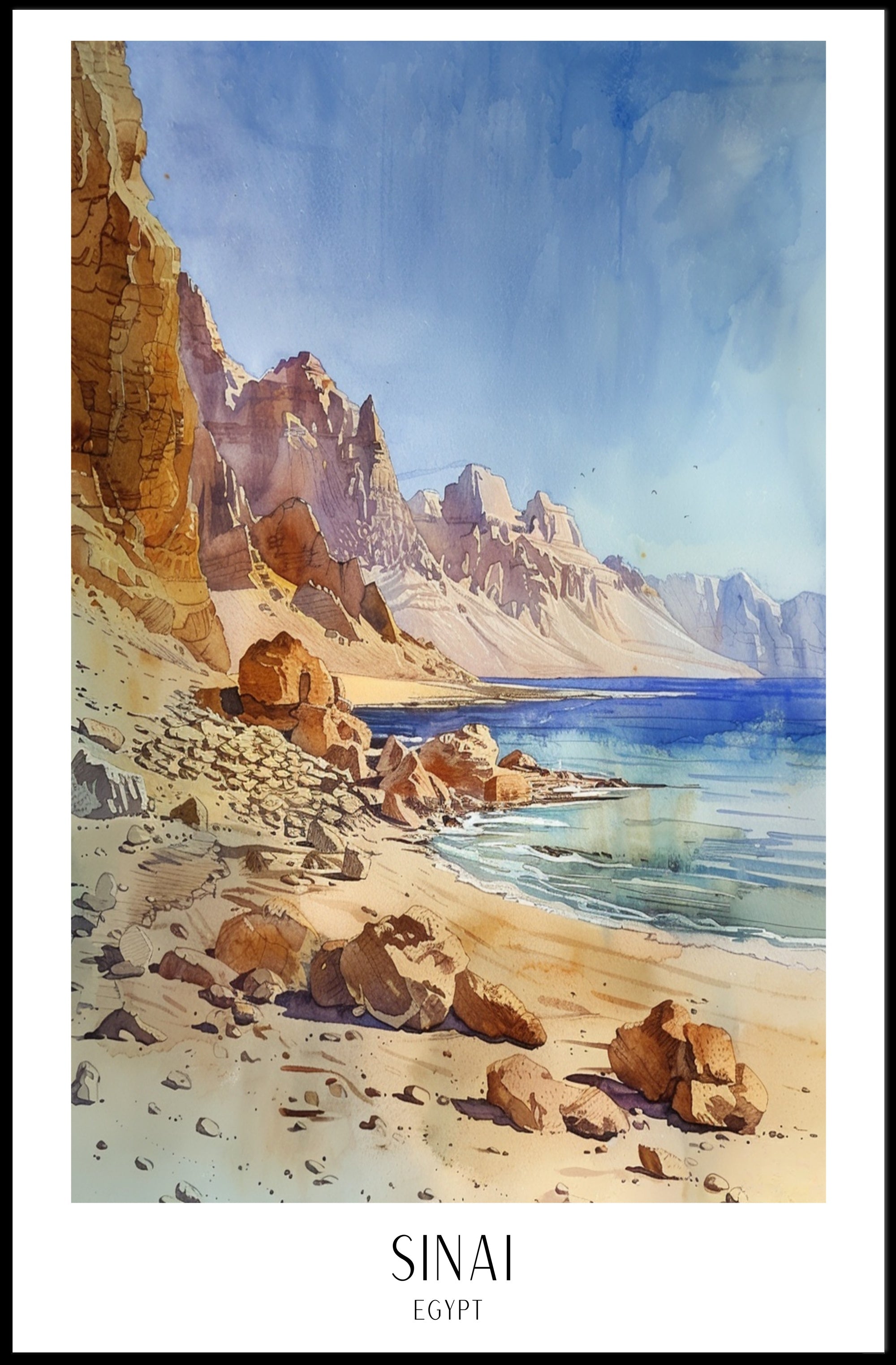 Sinai Landscape Poster PosterGoat