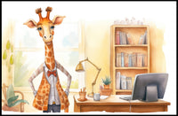 The Giraffe Librarian Poster