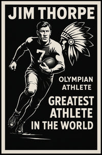Celebrating an Olympian Legend Jim Thorpe Poster
