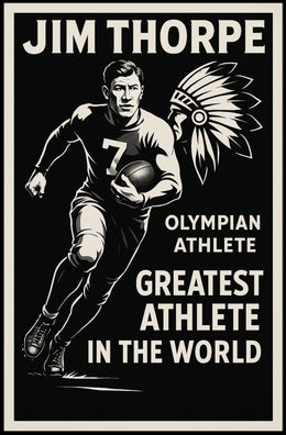 Celebrating an Olympian Legend Jim Thorpe Poster