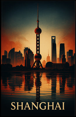 Shanghai Skyline Poster