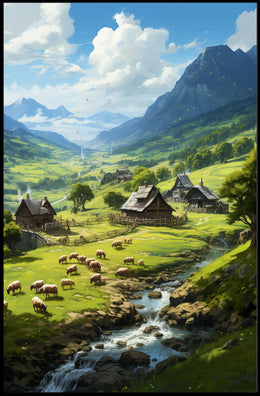 Serene Countryside Landscape Poster