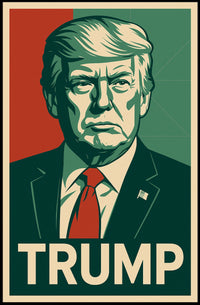 Trump Patriotic Portrait Photography Realism Poster
