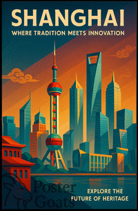 Shanghai: Tradition Meets Innovation Urban or Cityscape Poster