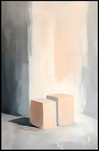 Abstract Cubes Poster Modern Minimalist Wall Art