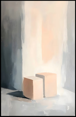 Abstract Cubes Poster Modern Minimalist Wall Art