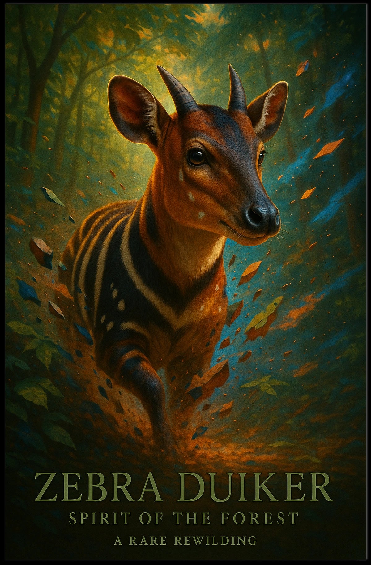 Zebra Duiker Spirit of the Forest Poster