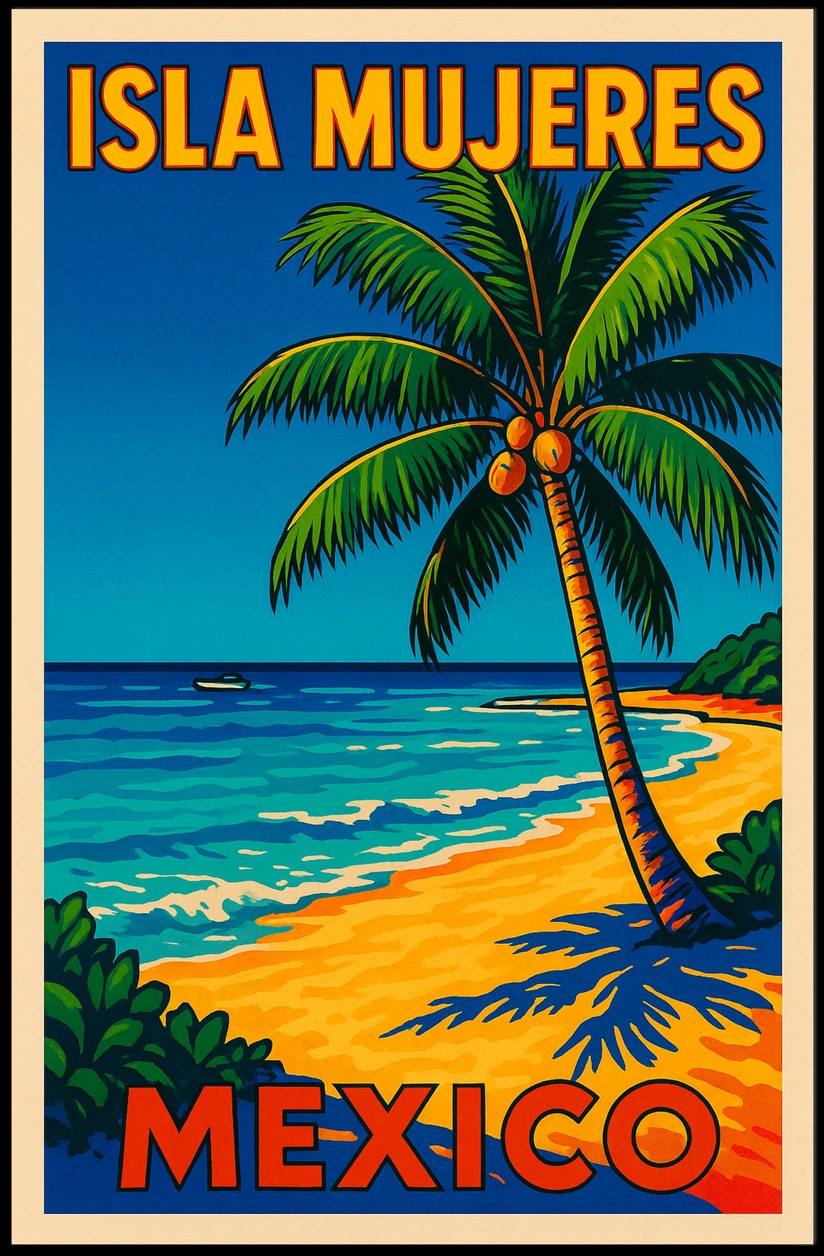 Isla Mujeres Travel Poster