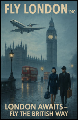 Fly London 1970 Poster