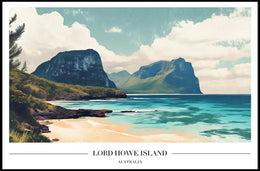 Lord Howe Island Tranquil Scenery Travel Poster
