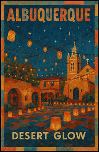 Albuquerque Desert Glow Poster