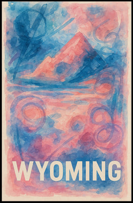 Wyoming Landscape Art Poster