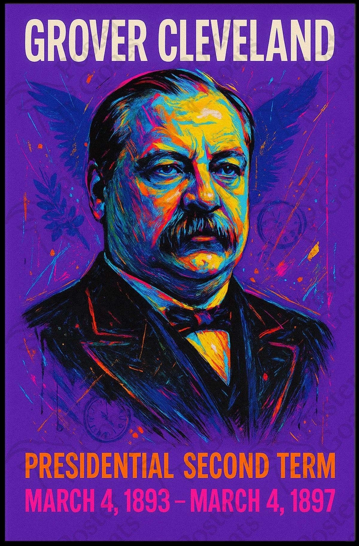 Grover Cleveland Pop Art Historical or Presidential Poster