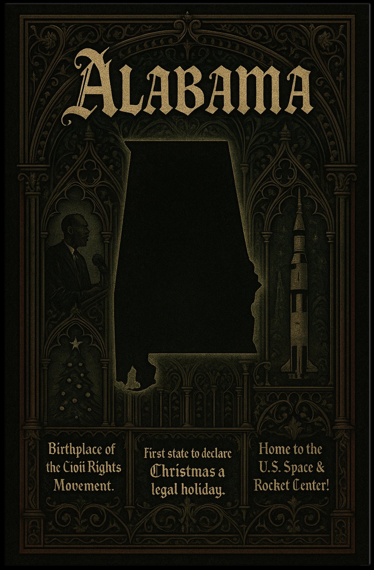 Alabama A Historical and Cultural Tribute Poster