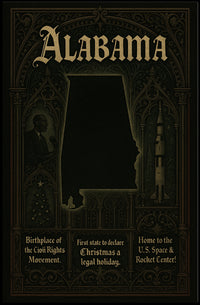 Alabama A Historical and Cultural Tribute Poster