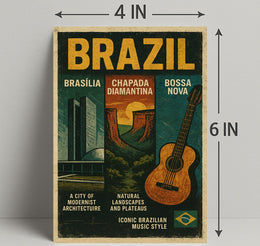 Brazil Modernist Architecture Wall Art with Natural Beauty PosterGoat