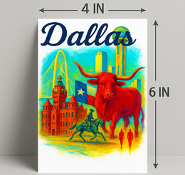 Dallas Landmarks Poster PosterGoat