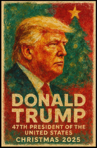 Step 1: Identify the correct poster category: Political or Propaganda Poster

Step 2:
Christmas 2025 Visionary Presidential Portrait Poster