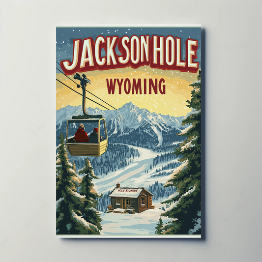 Jackson Hole Wyoming Vintage Poster
