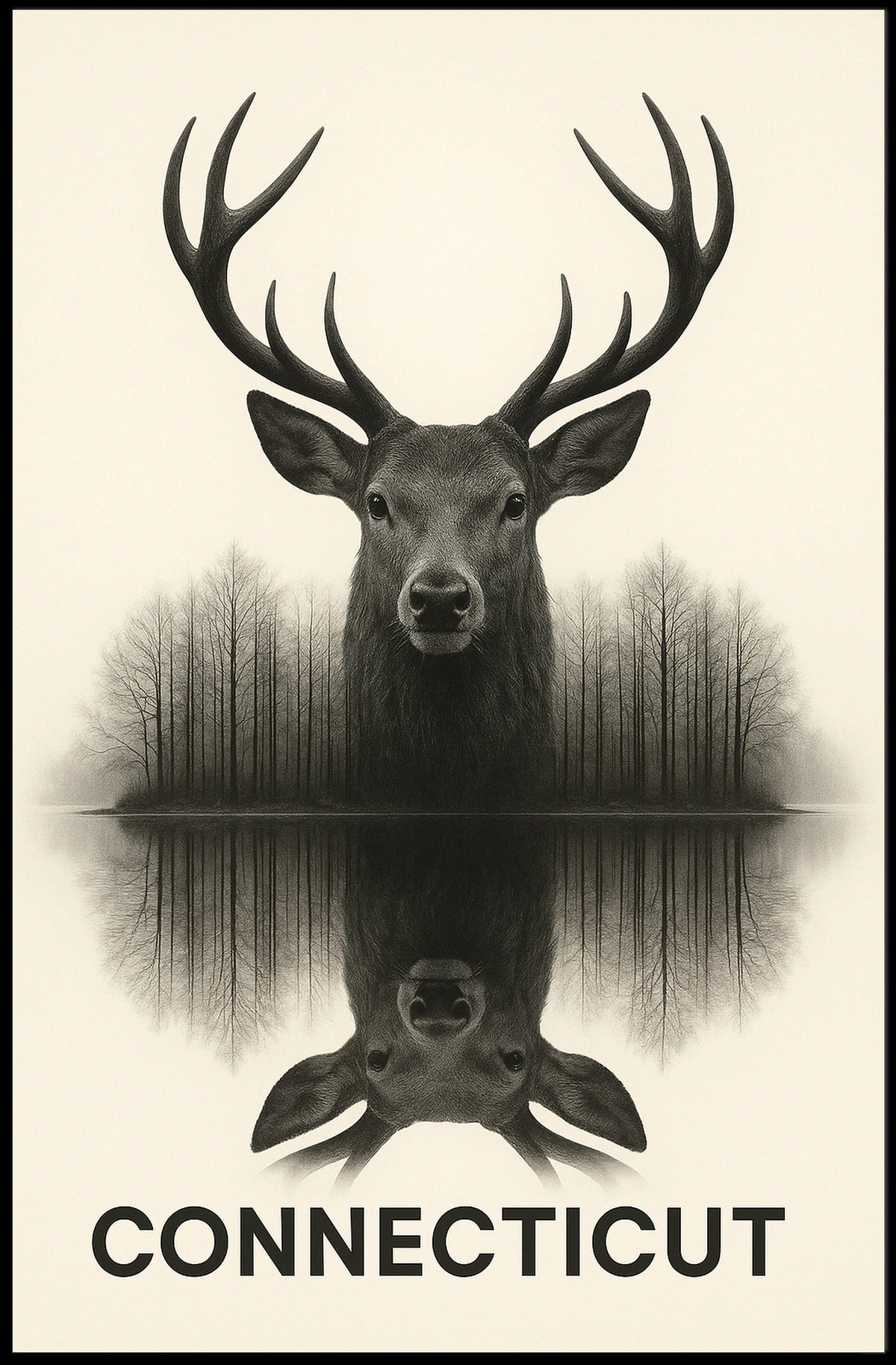 Connecticut Wildlife Reflection Poster